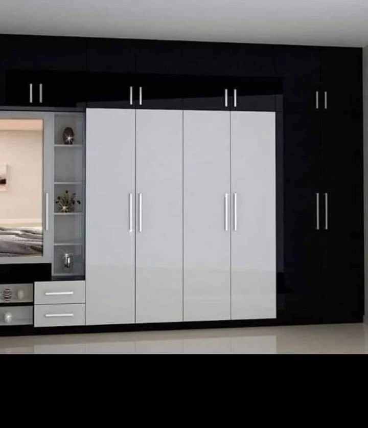 Black & White Bedroom Wardrobe Unit