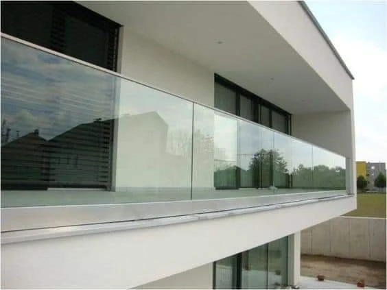 Modern Villa Glass Balcony Exterior