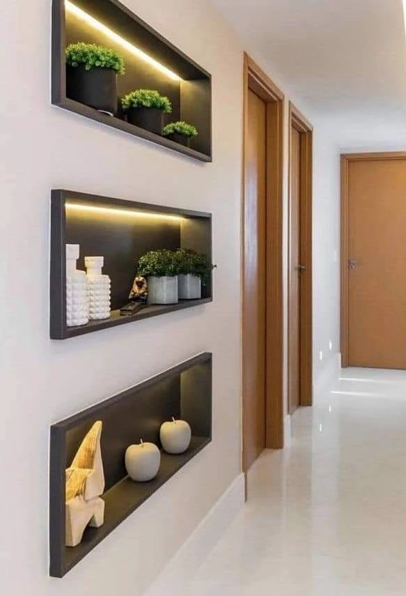 Recessed Hallway Wall Niche Lighting