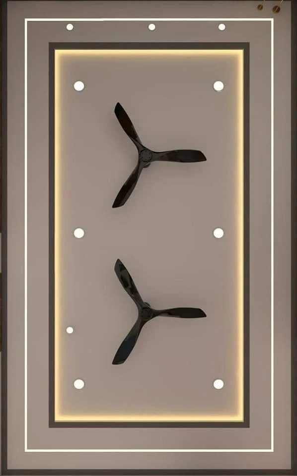 Rectangular Gypsum Ceiling Dual Fans
