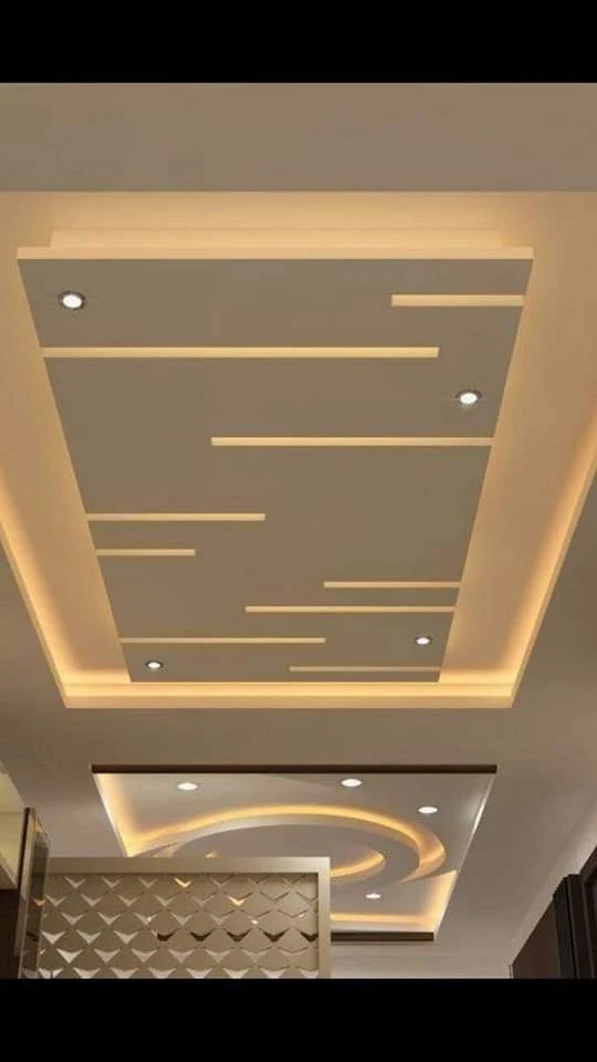 Rectangular Hall False Ceiling Lighting