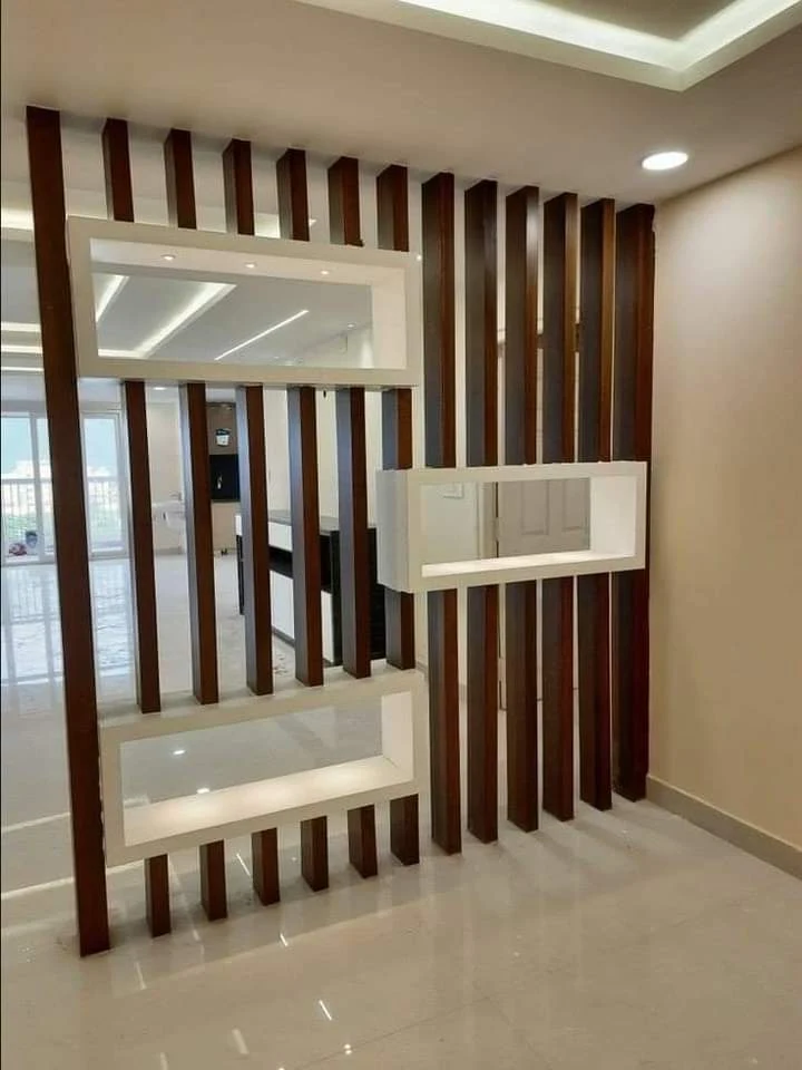 Wooden Rafter Partition Wall