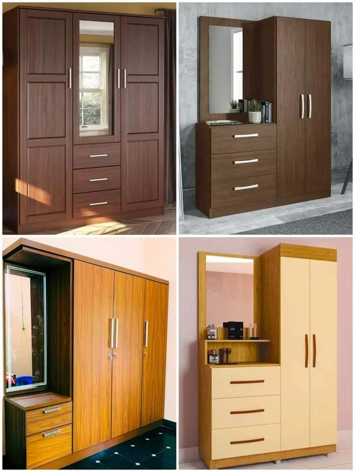 Wooden Wardrobe Dressing Table Sets